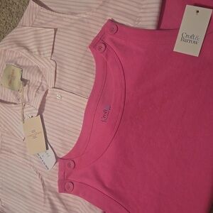 Button Down Tank And Pink Tank